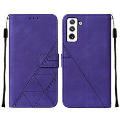 Custodia Portafoglio In Pelle Cover con Supporto Y07B per Samsung Galaxy S21 Plus 5G Viola