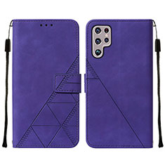 Custodia Portafoglio In Pelle Cover con Supporto Y07B per Samsung Galaxy S22 Ultra 5G Viola