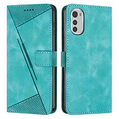 Custodia Portafoglio In Pelle Cover con Supporto Y07X per Motorola Moto E32s Verde