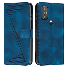 Custodia Portafoglio In Pelle Cover con Supporto Y07X per Motorola Moto G Power (2022) Blu