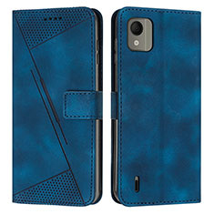 Custodia Portafoglio In Pelle Cover con Supporto Y07X per Nokia C110 Blu
