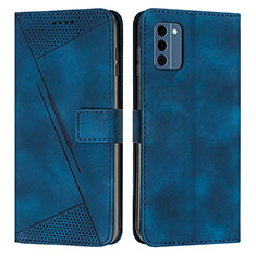 Custodia Portafoglio In Pelle Cover con Supporto Y07X per Nokia C300 Blu