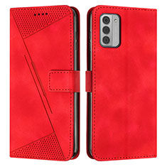 Custodia Portafoglio In Pelle Cover con Supporto Y07X per Nokia G310 5G Rosso