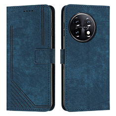 Custodia Portafoglio In Pelle Cover con Supporto Y07X per OnePlus 11 5G Blu