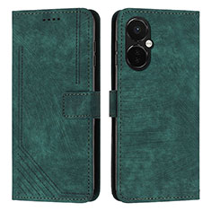 Custodia Portafoglio In Pelle Cover con Supporto Y07X per OnePlus Nord CE 3 Lite 5G Verde