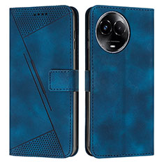 Custodia Portafoglio In Pelle Cover con Supporto Y07X per Realme V50 5G Blu