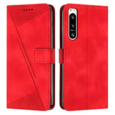 Custodia Portafoglio In Pelle Cover con Supporto Y07X per Sony Xperia 5 IV Rosso