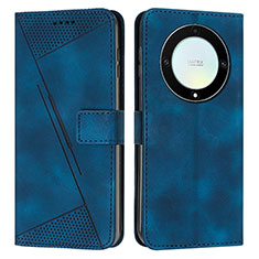 Custodia Portafoglio In Pelle Cover con Supporto Y08X per Huawei Honor Magic5 Lite 5G Blu