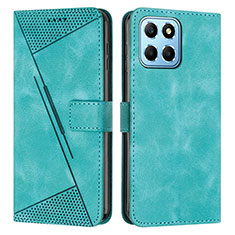 Custodia Portafoglio In Pelle Cover con Supporto Y08X per Huawei Honor X6 Verde