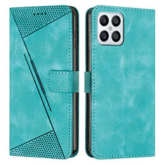 Custodia Portafoglio In Pelle Cover con Supporto Y08X per Huawei Honor X8 4G Verde