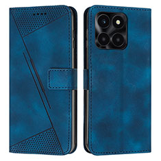 Custodia Portafoglio In Pelle Cover con Supporto Y08X per Huawei Honor X8b Blu