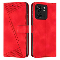 Custodia Portafoglio In Pelle Cover con Supporto Y08X per Motorola Moto Edge (2023) 5G Rosso