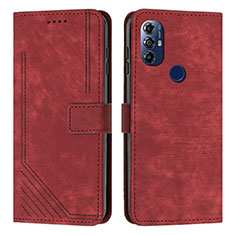 Custodia Portafoglio In Pelle Cover con Supporto Y08X per Motorola Moto G Power (2022) Rosso