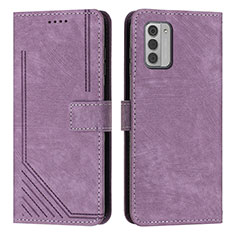 Custodia Portafoglio In Pelle Cover con Supporto Y08X per Nokia G42 5G Viola
