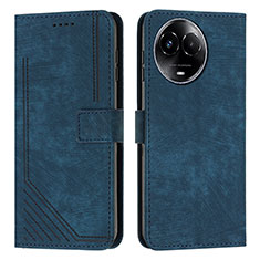 Custodia Portafoglio In Pelle Cover con Supporto Y08X per Realme 11 5G Blu