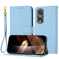 Custodia Portafoglio In Pelle Cover con Supporto Y09X per Huawei Honor 80 Pro 5G Blu