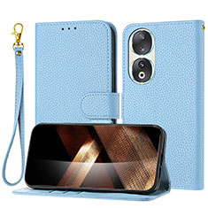 Custodia Portafoglio In Pelle Cover con Supporto Y09X per Huawei Honor 90 5G Blu