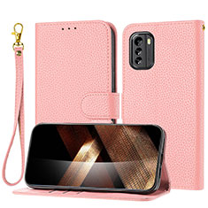 Custodia Portafoglio In Pelle Cover con Supporto Y09X per Nokia G60 5G Oro Rosa
