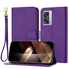 Custodia Portafoglio In Pelle Cover con Supporto Y09X per OnePlus Nord N300 5G Viola