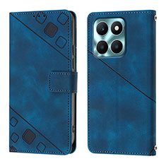 Custodia Portafoglio In Pelle Cover con Supporto YB1 per Huawei Honor X8b Blu