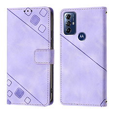Custodia Portafoglio In Pelle Cover con Supporto YB1 per Motorola Moto G Play (2023) Viola