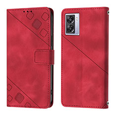 Custodia Portafoglio In Pelle Cover con Supporto YB1 per OnePlus Nord N300 5G Rosso