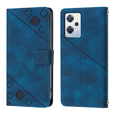 Custodia Portafoglio In Pelle Cover con Supporto YB1 per Oppo K10X 5G Blu