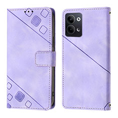 Custodia Portafoglio In Pelle Cover con Supporto YB1 per Oppo Reno9 Pro 5G Viola