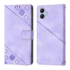 Custodia Portafoglio In Pelle Cover con Supporto YB1 per Samsung Galaxy A04 4G Viola