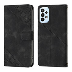 Custodia Portafoglio In Pelle Cover con Supporto YB1 per Samsung Galaxy A52 5G Nero