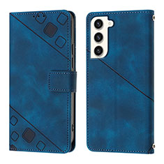 Custodia Portafoglio In Pelle Cover con Supporto YB1 per Samsung Galaxy S22 5G Blu