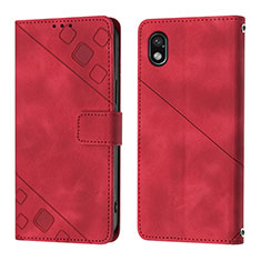 Custodia Portafoglio In Pelle Cover con Supporto YB1 per Sony Xperia Ace III Rosso