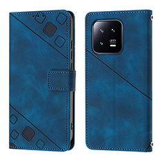 Custodia Portafoglio In Pelle Cover con Supporto YB1 per Xiaomi Mi 13 Pro 5G Blu