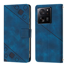 Custodia Portafoglio In Pelle Cover con Supporto YB1 per Xiaomi Mi 13T 5G Blu