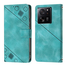 Custodia Portafoglio In Pelle Cover con Supporto YB1 per Xiaomi Mi 13T 5G Verde