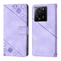 Custodia Portafoglio In Pelle Cover con Supporto YB1 per Xiaomi Mi 13T 5G Viola