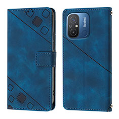 Custodia Portafoglio In Pelle Cover con Supporto YB1 per Xiaomi Redmi 11A 4G Blu