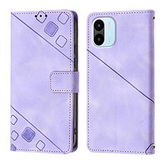 Custodia Portafoglio In Pelle Cover con Supporto YB1 per Xiaomi Redmi A2 Plus Viola