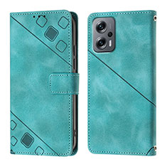 Custodia Portafoglio In Pelle Cover con Supporto YB1 per Xiaomi Redmi Note 11 Pro+ Plus 5G Verde