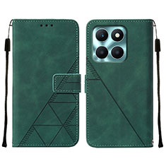 Custodia Portafoglio In Pelle Cover con Supporto YB2 per Huawei Honor X8b Verde