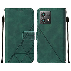 Custodia Portafoglio In Pelle Cover con Supporto YB2 per Motorola Moto G84 5G Verde