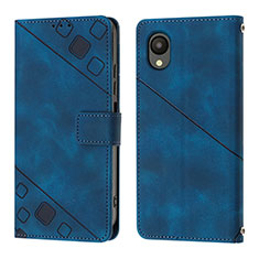 Custodia Portafoglio In Pelle Cover con Supporto YB2 per Samsung Galaxy A23 5G SC-56C Blu