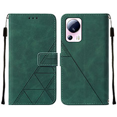 Custodia Portafoglio In Pelle Cover con Supporto YB2 per Xiaomi Mi 12 Lite NE 5G Verde