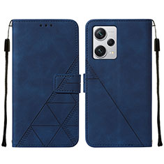 Custodia Portafoglio In Pelle Cover con Supporto YB2 per Xiaomi Redmi Note 12 Pro+ Plus 5G Blu
