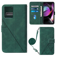 Custodia Portafoglio In Pelle Cover con Supporto YB3 per Motorola Moto G 5G (2023) Verde