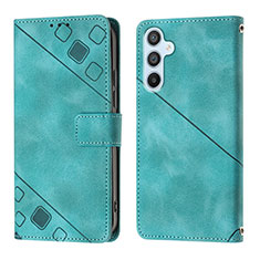 Custodia Portafoglio In Pelle Cover con Supporto YB3 per Samsung Galaxy A54 5G Verde