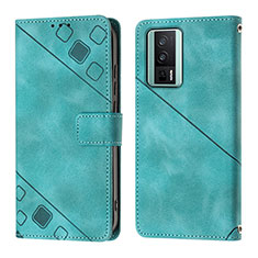 Custodia Portafoglio In Pelle Cover con Supporto YB3 per Xiaomi Redmi K60 5G Verde