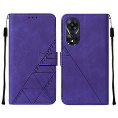 Custodia Portafoglio In Pelle Cover con Supporto YB4 per Oppo A78 5G Viola