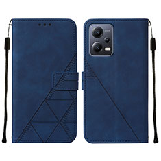 Custodia Portafoglio In Pelle Cover con Supporto YB4 per Xiaomi Poco X5 5G Blu
