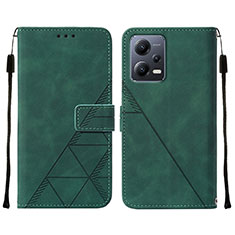 Custodia Portafoglio In Pelle Cover con Supporto YB4 per Xiaomi Poco X5 5G Verde
